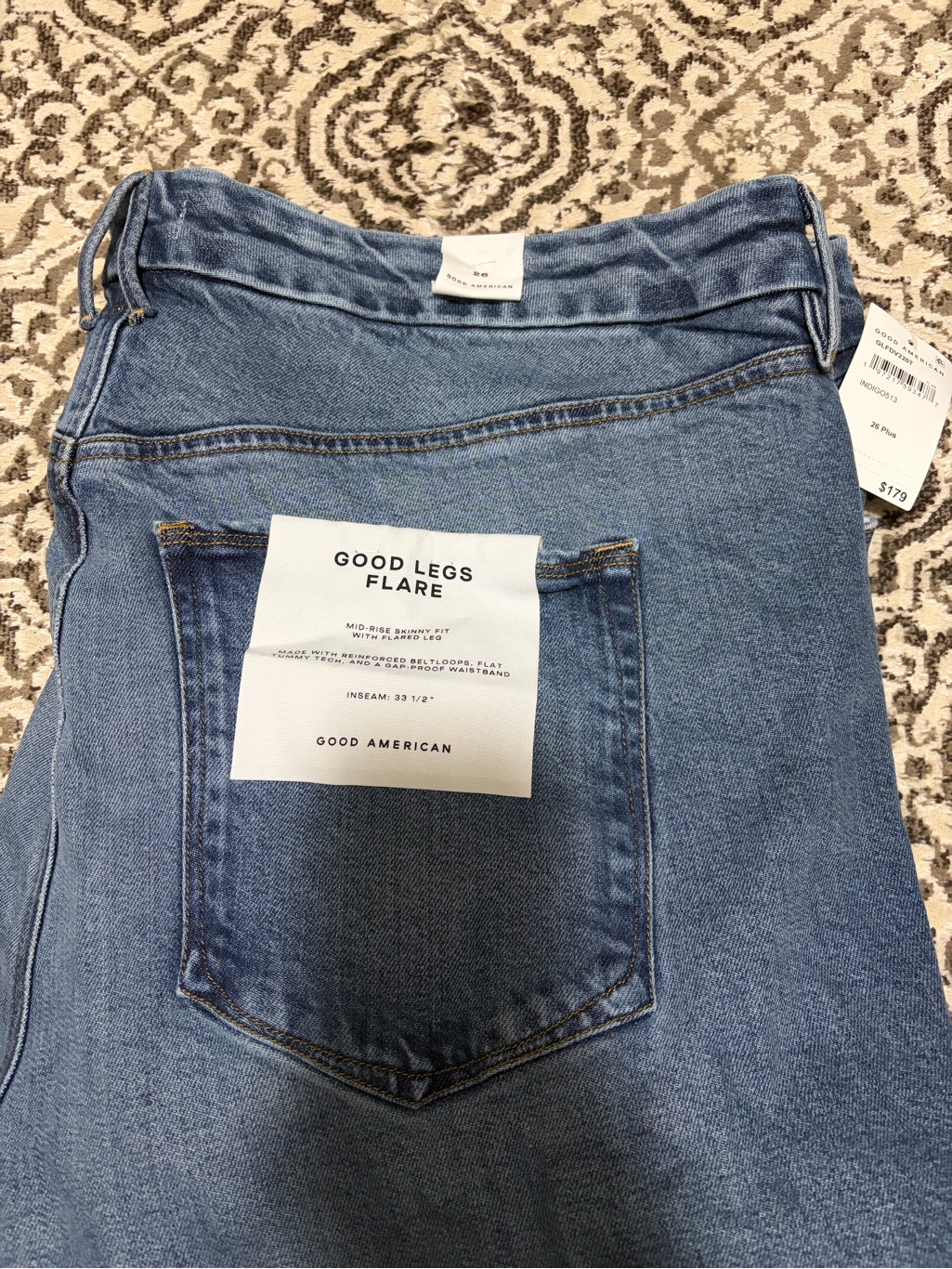 Good American Good Legs Flare Jeans Nwt Size 26 Plus